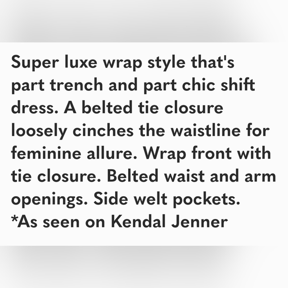 A.L.C. • Kendall Velvet Trench Dress Ochre as seen on Kendall Jenner - Picture 3 of 11